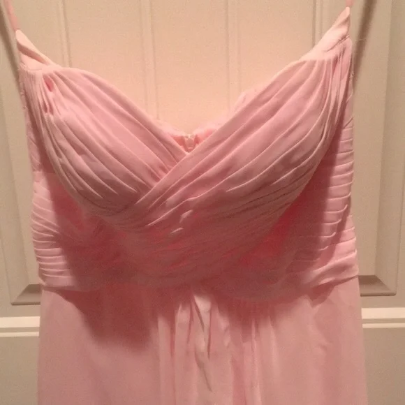 JJ’S House 0 Jr Long Pink CHIFFON Boned Bustier A-line Formal EUC 💎 - Picture 12 of 16